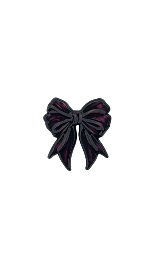 Black and purple bow